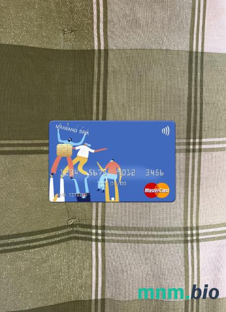 Afghanistan Maiwand bank mastercard PSD szablon